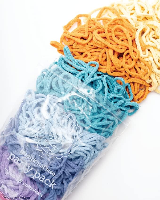 friendly loom Quality Cotton Weaving Loops in Botanical Inspired Colors – 7” Traditional Size | Weave 18 Functional Potholders | Made in The USA - Image 2